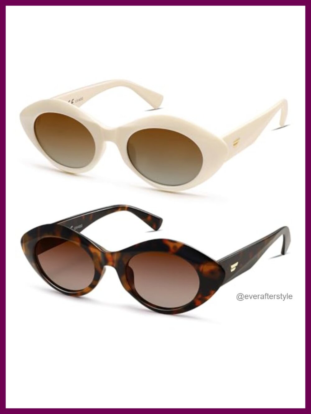 Polarized Retro Thick Oval Sunglasses for Women